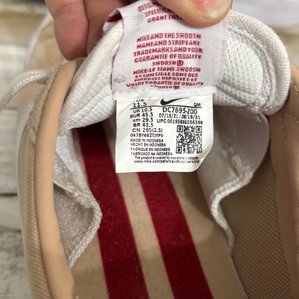 Nike SB Zoom Blazer Low Pro GT Grant Tayler Beige White Leather & Suede 11.5 - Picture 2 of 4